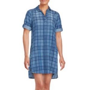 Beachlunchlounge Plaid Denim Dress